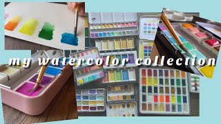 my watercolor collection 2020  a tour of all the paints Ive ever bought [upl. by Doner]