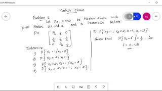 MA204 Markov process Problem1 S4EC S4AEI ktu 20152019 scheme [upl. by Ahsats638]