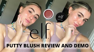 ELF PUTTY BLUSH REVIEW AND FIRST IMPRESSIONS  DRUGSTORE CREAM BLUSH [upl. by Wickman]