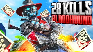 INSANE Bloodhound 28 KILLS and 6200 Damage Apex Legends Gameplay [upl. by Tuppeny]