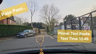 Pinner Driving Test Route  Time 1345  Mock Test  Feedback and results  ITS PASS PASS PASS [upl. by Muldon]