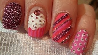 Caviar cupcake manicure  Kawiorowe paznokcie  tutorial  Basevehei [upl. by Megargee]