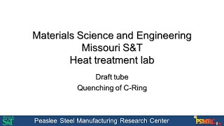 Quenching of Cring using draft tube tank [upl. by Airebma]