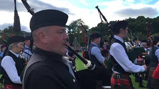 Massed bands Pitlochry Highland Games September 2018 [upl. by Rafaello]