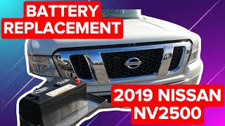 HOW TO REPLACE THE BATTERY ON A 2019 NISSAN NV3500 [upl. by Malanie187]