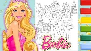 Barbie Coloring Video 28  Barbie Fashion Doll coloring page [upl. by Etnohc873]