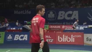 BCA Indonesia Open 2016  Badminton QF M5MS  Jonatan Christie vs Jan O Jorgensen [upl. by Othilia]