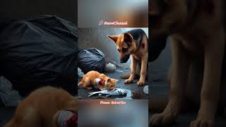 The alcoholic father kicked the kitten out of the house but a dog saved the kitten [upl. by Katherin]