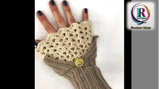 crochet gloveshandmadewool gloveslatest designs [upl. by Eniamrehs509]