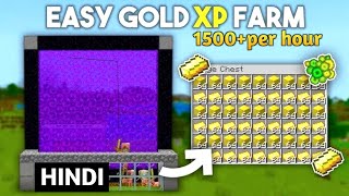 Minecraft Gold XP Farm 121 Tutorial in Bedrock [upl. by Ecinuahs117]