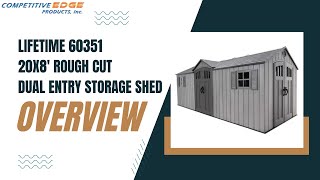 Lifetime 20x8 Garden Shed 60351 Rough Cut Dual Entry  Durable amp Stylish Storage Solution [upl. by Nerrual]