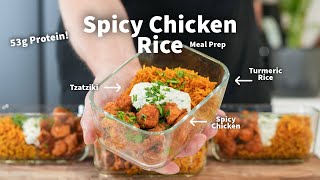 High Protein Spicy Chicken Rice  Lose Weight and Build Muscle [upl. by Irtimed]