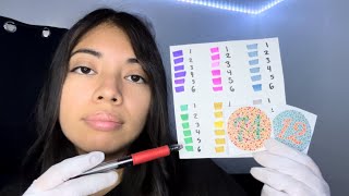 ASMR Color Blind Test medical exam eye exam [upl. by Alyt]