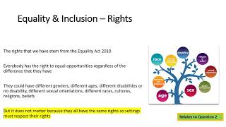 Unit 5 – Introductory Awareness of Equality ampInclusion in Health Social Care amp Children’s and Young [upl. by Aerdnua450]