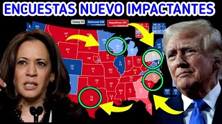 Últimas encuestas presidenciales en Pensilvania Carolina del Norte Wisconsin y Texas Trump vs Harris [upl. by Aihtekal]