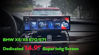 BMW X5X6 E70E71 149” 149 inch big screen car radio [upl. by Ancell]