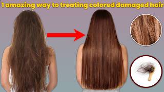 How to fix colour damaged hair  1 amazing way to treating colored damage hair haircare hair [upl. by Lytton218]