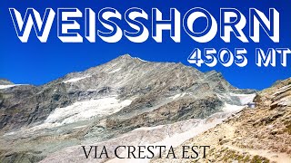 Weisshorn  4505 mt  Via cresta est da Randa CH 4K [upl. by Angelis]