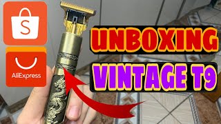 UNBOXING COMPRAS ALIEXPRESS E SHOPEE  BARBEADOR VINTAGE T9 [upl. by Mayfield274]