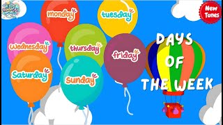 Days of the Week Song for Kindergarten toddlers preschoolers  Nursery Rhyme Monday [upl. by Areis]