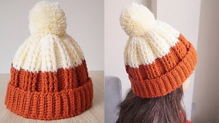 🔴Nuevo Diseño Gorro Tejido a crochet para NIÑOS y ADULTOS‼ [upl. by Ahsikan]