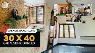 Get Your Eyes On This 30x40 G2 House  East Facing 35 BHK Duplex In Bangalore  66 Lacs Budget [upl. by Panther]