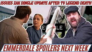 Emmerdale issues Zak Dingle update after TV legend death  emmerdale spoilers emmerdale [upl. by Garrot811]