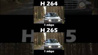 🎬 ¡Mira que gran diferencia Códec H265 vs H264 a tan SOLO 1 Mbps shorts [upl. by Llorrad]