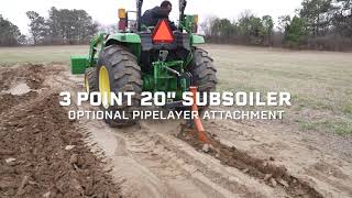 3 Point 20in Subsoiler with Optional Pipelayer Attachment  Titan Attachments [upl. by Gaeta]