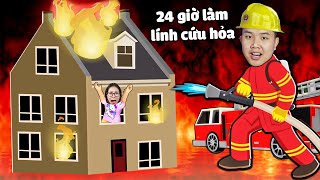 24 giờ làm lính cứu hỏa giải cứu mọi người khỏi đám cháy bqThanh Cứu Ốc Khỏi Cháy Nhà Trong Roblox [upl. by Karalee20]