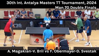 Man 70 Double Finals 30th Int Antalya Masters TT Tournament 2024 [upl. by Sedrul]