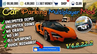 Car Parking Multiplayer MOD Apk Menu VIPUnlimited moneyGoldUnlocked everything 48222 [upl. by Onyx]