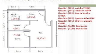 A162 DIVISÃO DE CIRCUITOS EM UMA INSTALAÇÃO ELÉTRICA RESIDENCIAL [upl. by Vickey]