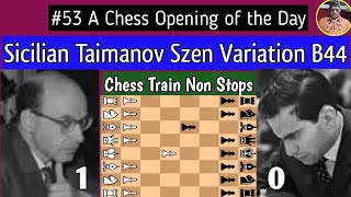 Sicilian Taimanov Szen Variation B44  Bronstein vs Tal 1975 chess [upl. by Ailgna302]