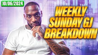 Weekly Sunday Breakdown on GJ 100624  Drewize Banks [upl. by Shina]