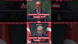 Countries That Support Turkey Vs Austria shorts [upl. by Elbertina246]