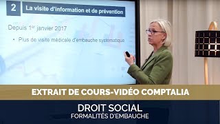 Les Formalités dembauche  Extrait cours vidéo COMPTALIA [upl. by Ramsey123]