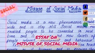 Essay on misuse of social media in English [upl. by Hemingway]