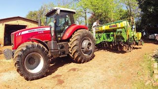 MF 7415 PLANTANDO SOJA EM TOLEDO PR [upl. by Arerrac911]