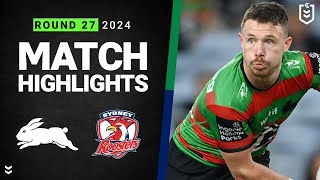 NRL 2024  Rabbitohs v Roosters  Match Highlights [upl. by Sofer]