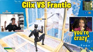 Clix VS GAMER GIRL 1v1 TOXIC Fights [upl. by Torbart]