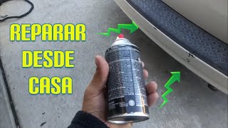 Como reparar raspones en pintura de auto con pintura en spray o aerosol [upl. by Klusek778]