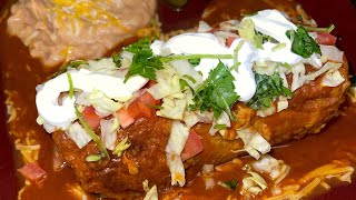 How I make my Shredded Beef Chimichanga Enchilada Style [upl. by Wenn788]