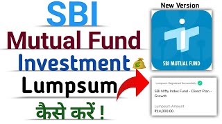 how to invest lumpsum in sbi mutual fund  sbi mutual fund me invest kaise kare  investap [upl. by Ayidah996]