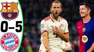 Barcelona vs Bayern Munich 05  All Goals and Highlights  2024 🔥 KANE [upl. by Vic346]