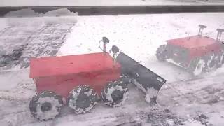 DIY Robot Snow Plow Clean My Drive Way In 5 Minutes [upl. by Nomor]