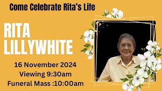 Viewing amp Funeral Mass for Rita Lillywhite  930am on 16 11 2024 St Annes Church [upl. by Maxentia955]