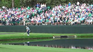 Tyrrell Hatton Skipping Ball on Hole 16 The Masters Tuesday April 9 2024 [upl. by Nitnilc]