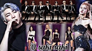 O Saki Saki bts x blackpink Bangpink Hindi song Bts Blackpink 2k Special [upl. by Spillar]