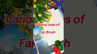 How to use fan brush for acrylic paintingacrylicpainting fanbrush art painting subscribe [upl. by Annabella]